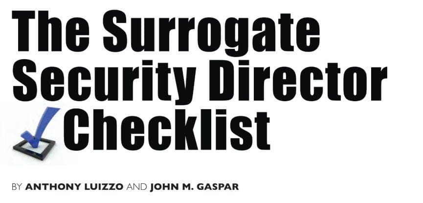 The Surrogate Security Director Checklist — Empowering Investigative Firms