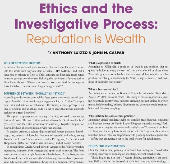 AFIPI media appearance — John Gaspar in print and broadcast outlets